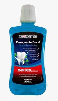 ENXAGUANTE BUCAL CASA DE MÃE 500ML MENTA C/ÁLCOOL