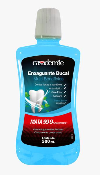 ENXAGUANTE BUCAL CASA DE MÃE 500ML MENTA S/ÁLCOOL