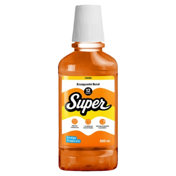 ENXAGUANTE BUCAL SUPER 12H 500ML FRUTAS TROPICAIS