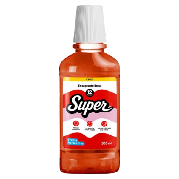 ENXAGUANTE BUCAL SUPER 12H 500ML FRUTAS VERMELHA
