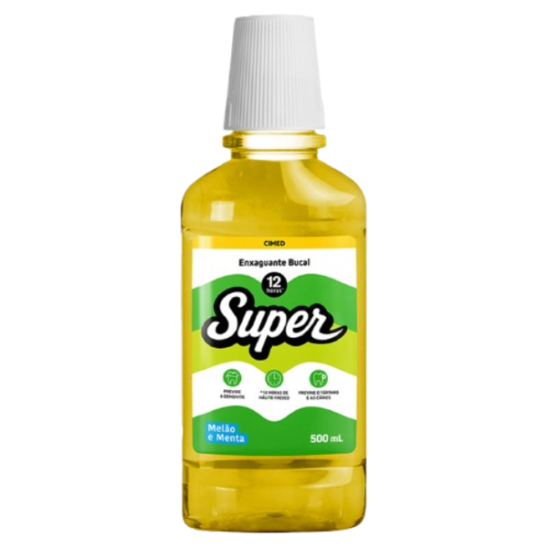 ENXAGUANTE BUCAL SUPER 12H 500ML MELÃO E MENTA