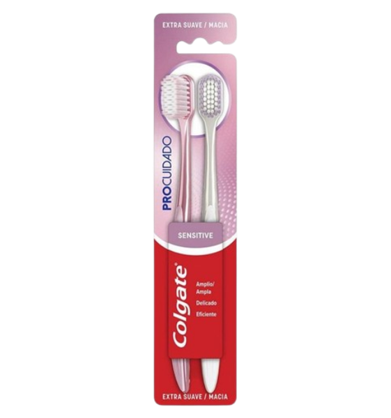 ESCOVA DENTAL COLGATE PRO CUIDADO SENSITIVE C/2