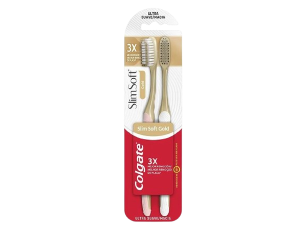 ESCOVA DENTAL COLGATE SLIM SOFT C/2 GOLD MACIA