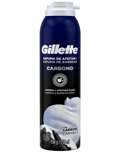 ESPUMA DE BARBEAR GILLETTE PRESTOBARBA 150G CARBONO