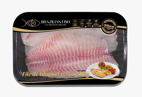 FILÉ TILÁPIA BRAZILIAN FISH 500G FRESCO