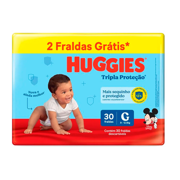FRALDA HUGGIES TRIPLA PROT MEGUINHA G C/30