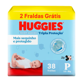 FRALDA HUGGIES TRIPLA PROT MEGUINHA P C/38