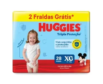 FRALDA HUGGIES TRIPLA PROT MEGUINHA XG C/28