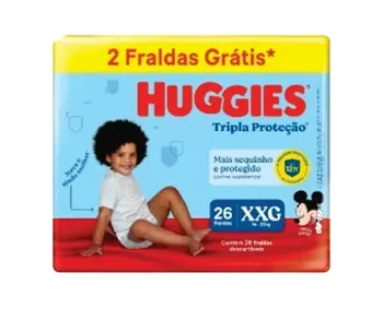 FRALDA HUGGIES TRIPLA PROT MEGUINHA XXG C/26