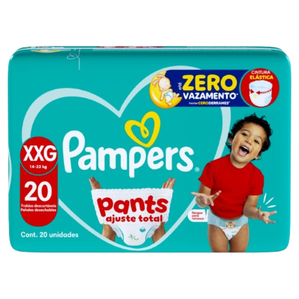 FRALDA PAMPERS PANTS AJUSTE TOTAL XXG C/20