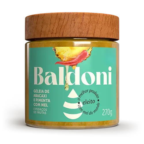 GELEIA BALDONI 270G C/MEL ABACAXI C/PIMENTA