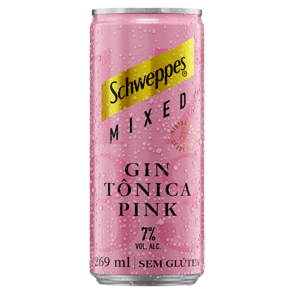GIN TÔNICA SCHWEPPES 269ML LT MIXED PINK AMOR