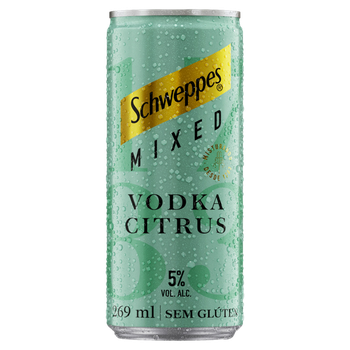 GIN TÔNICA SCHWEPPES 269ML LT MIXED VODKA CITRUS
