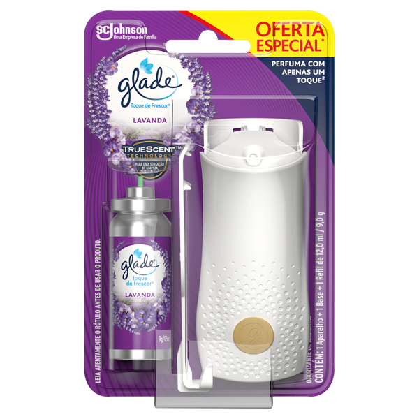 GLADE TOQUE FRESCOR 12ML APARELHO OFERTA ESPECIAL LAVANDA