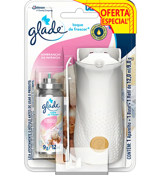 GLADE TOQUE FRESCOR 12ML APARELHO OFERTA ESPECIAL LEMBRANÇA INFANCIA