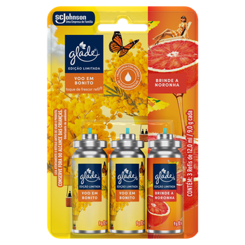 GLADE TOQUE FRESCOR REFIL LV3PG2 9G VOO BONITO/BRINDE A NORONHA