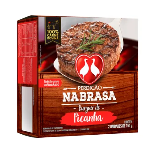 HAMBURGUER PERDIGÃO 150G NA BRASA PICANHA