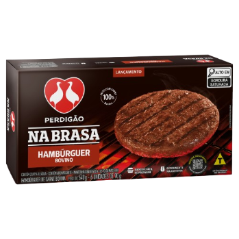 HAMBURGUER PERDIGÃO NA BRASA 540G BOVINO