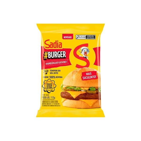 HAMBURGUER SADIA 113G BOVINO