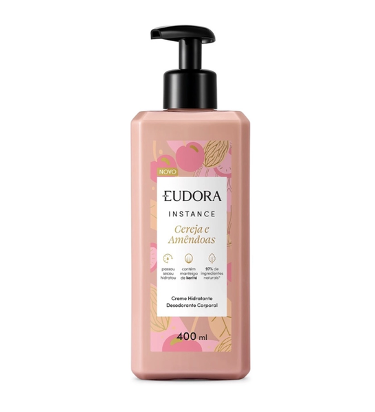 HIDRATANTE EUDORA INSTANCE 400ML CEREJAS/AMENDOA