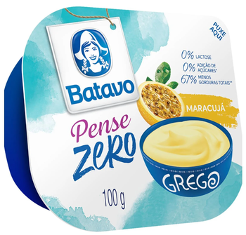 IOGURTE BATAVO 100G GREGO PENSE ZERO MARACUJA