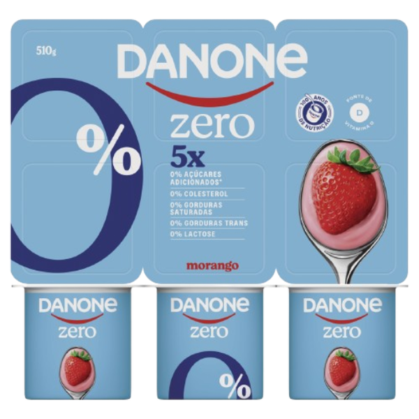 IOGURTE DANONE 510G ZERO LACTOSE MORANGO