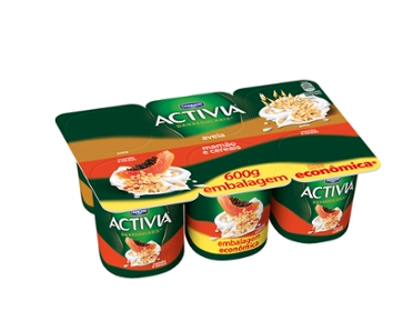 IOGURTE DANONE ACTIVIA 600G MAMÃO/AVEIA