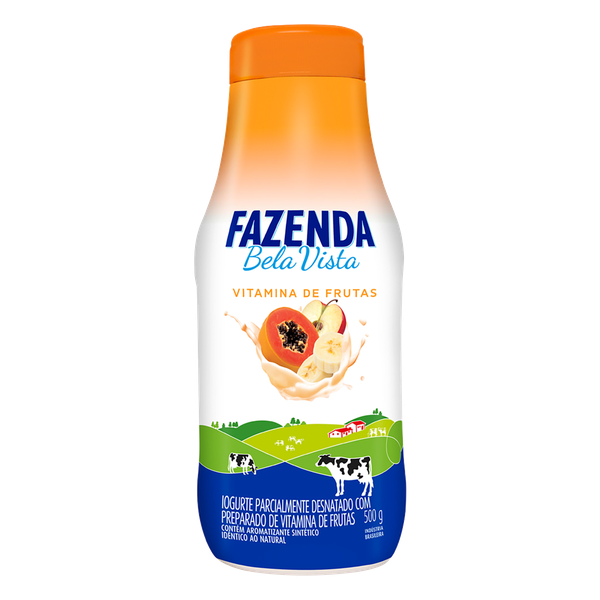 IOGURTE FAZENDA BELA VISTA 500G LÍQUIDO VITAMINA DE FRUTAS
