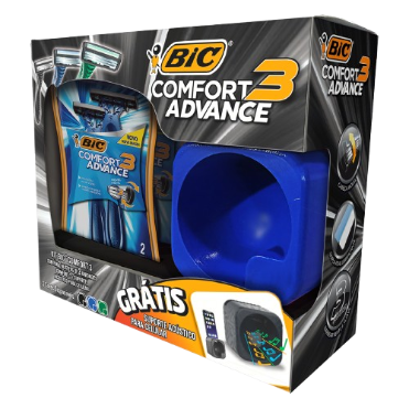 KIT APARELHO BIC COMFORT C/4 GRATIS CAIXA ACUSTICA