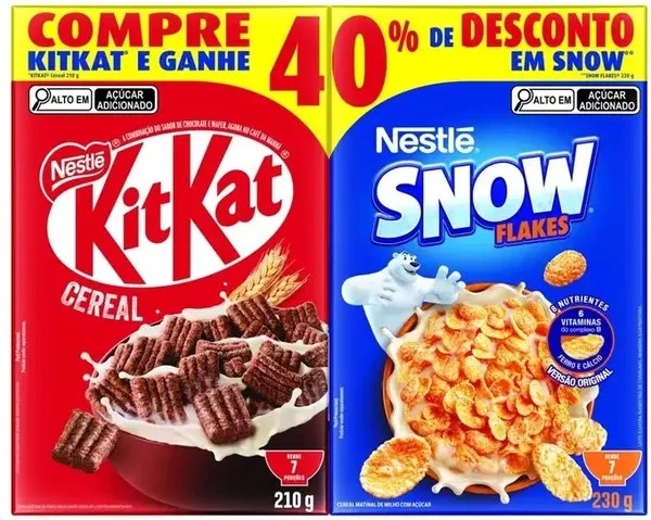 KIT CEREAL NESTLE 440G KIT KAT + SNOW FLAKES