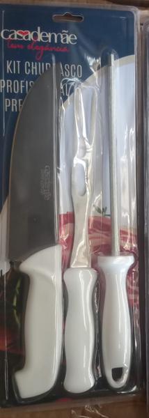 KIT CHURRASCO CASA DE MÃE FACA/ GARFO/AMOLADOR