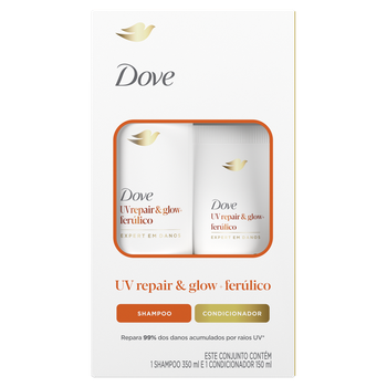 KIT DOVE SHAMPOO 350ML + CONDICIONADOR 175ML REPAIR GLOW/FERULICO