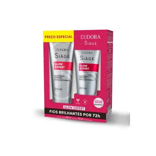 KIT EUDORA SIAGE SHAMPOO 250ML +CONDICIONADOR 125ML GLOW EXPERT