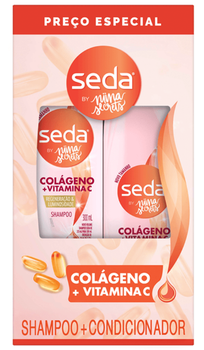 KIT SHAMPOO SEDA 300ML +CONDICIONADOR 190ML COLÁGENO/VITAMINA C