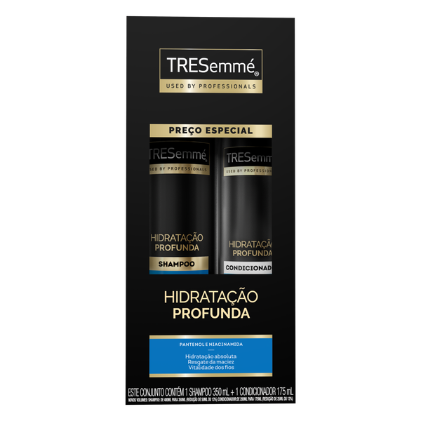 KIT SHAMPOO TRESEMME 350ML + CONDICIONADOR 175ML HIDRATAÇÃO PROFUNDA