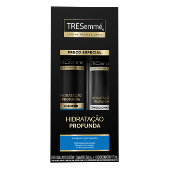 KIT SHAMPOO TRESEMME 350ML + CONDICIONADOR 175ML HIDRATAÇÃO PROFUNDA