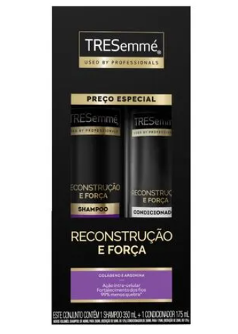 KIT SHAMPOO TRESEMME 350ML + CONDICIONADOR 175ML RECONSTRUÇÃO E FORCA