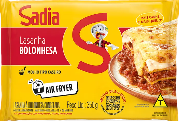 LASANHA SADIA 350G BOLONHESA