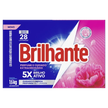 LAVA ROUPAS BRILHANTE PÓ 1,6KG CUIDADO EXTRAORDINARIO