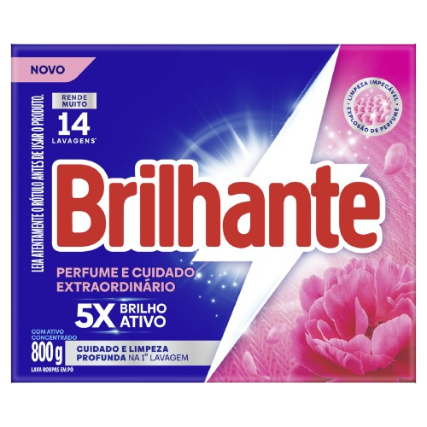 LAVA ROUPAS BRILHANTE PÓ 800G CUIDADO EXTRAORDINARIO