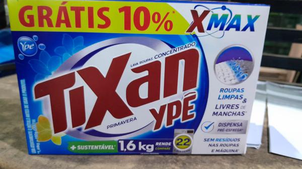 LAVA ROUPAS TIXAN PÓ 1,6KG CX 10% GRATIS PRIMAVERA