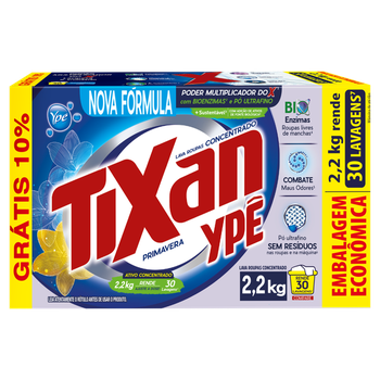 LAVA ROUPAS TIXAN PÓ 2,2KG CX 10% GRÁTIS PRIMAVERA