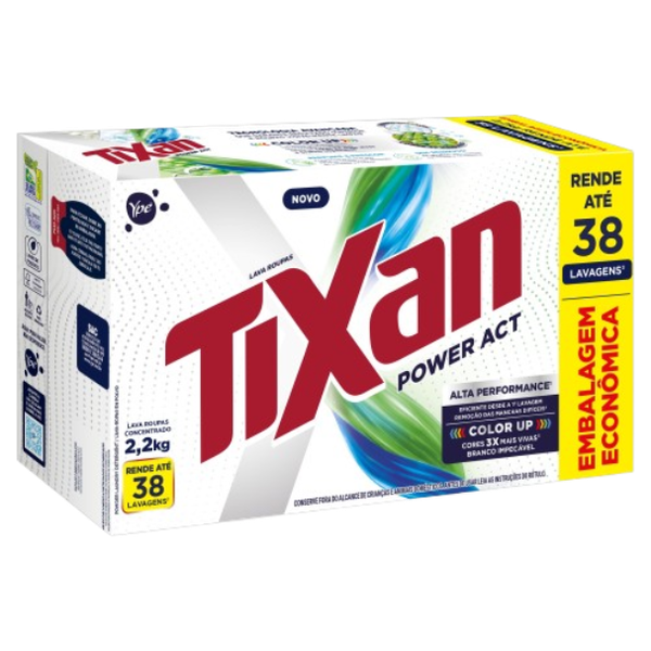 LAVA ROUPAS TIXAN PÓ 2,2KG CX POWER ACT