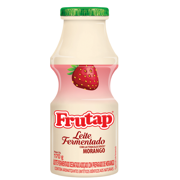 LEITE FERMENTADO FRUTAP 170G + SUCO MORANGO