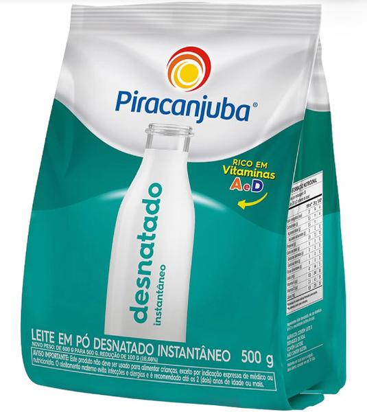 LEITE PÓ PIRACANJUBA 500G POUCH DESNATADO INSTANTÂNEO