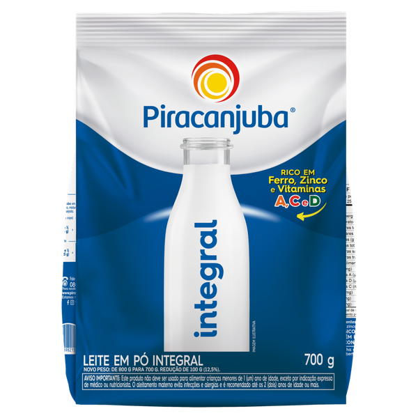 LEITE PÓ PIRACANJUBA 700G POUCH INTEGRAL