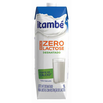 LEITE UHT ITAMBE 1L ZERO LACTOSE. DESNATADO