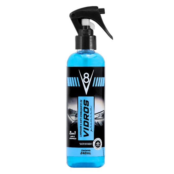 LIMPA VIDROS V8 240ML ANTI EMBAÇANTE