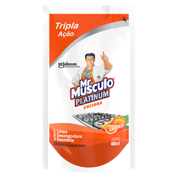 LIMPADOR MR MUSCULO COZINHA 400ML SC PLAT LARANJA