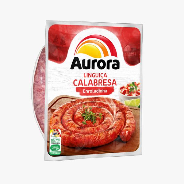 LINGUIÇA AURORA 800G CALABRESA ENROLADINHA